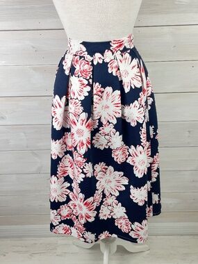 GOA Red White Blue Floral Skirt